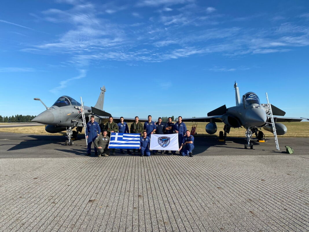 Greek RAFALE jets flew over France
