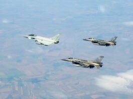 Ελληνικά F-16 απάντησαν στο Βρετανικό αίτημα: DACT με 2 Eurofighter της RAF - NEMESIS HD