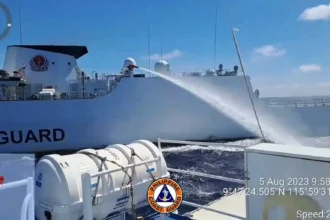 Στρατιωτική κρίση στα Spratly Islands μεταξύ Κίνας και Φιλιππίνων: Χρήση κανονινών νερού από την Κίνα
