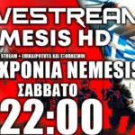LIVE ΣΑΒΒΑΤΟ 22:00: Δέκα (10) Χρόνια NEMESIS HD! + Επικαιρότητα, Εξοπλισμοί και Συζήτηση