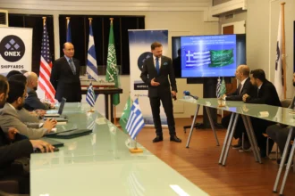 Αντιπροσωπεία του Βασιλείου της Σαουδικής Αραβίας, ο Γενικός Γραμματέας ΥΠΕΘΑ, κ. Αντ. Οικονόμου και αντιπροσωπεία της ΓΔΑΕ επισκέφθηκαν τα Ναυπηγεία ΟΝΕΧ στην Ελευσίνα