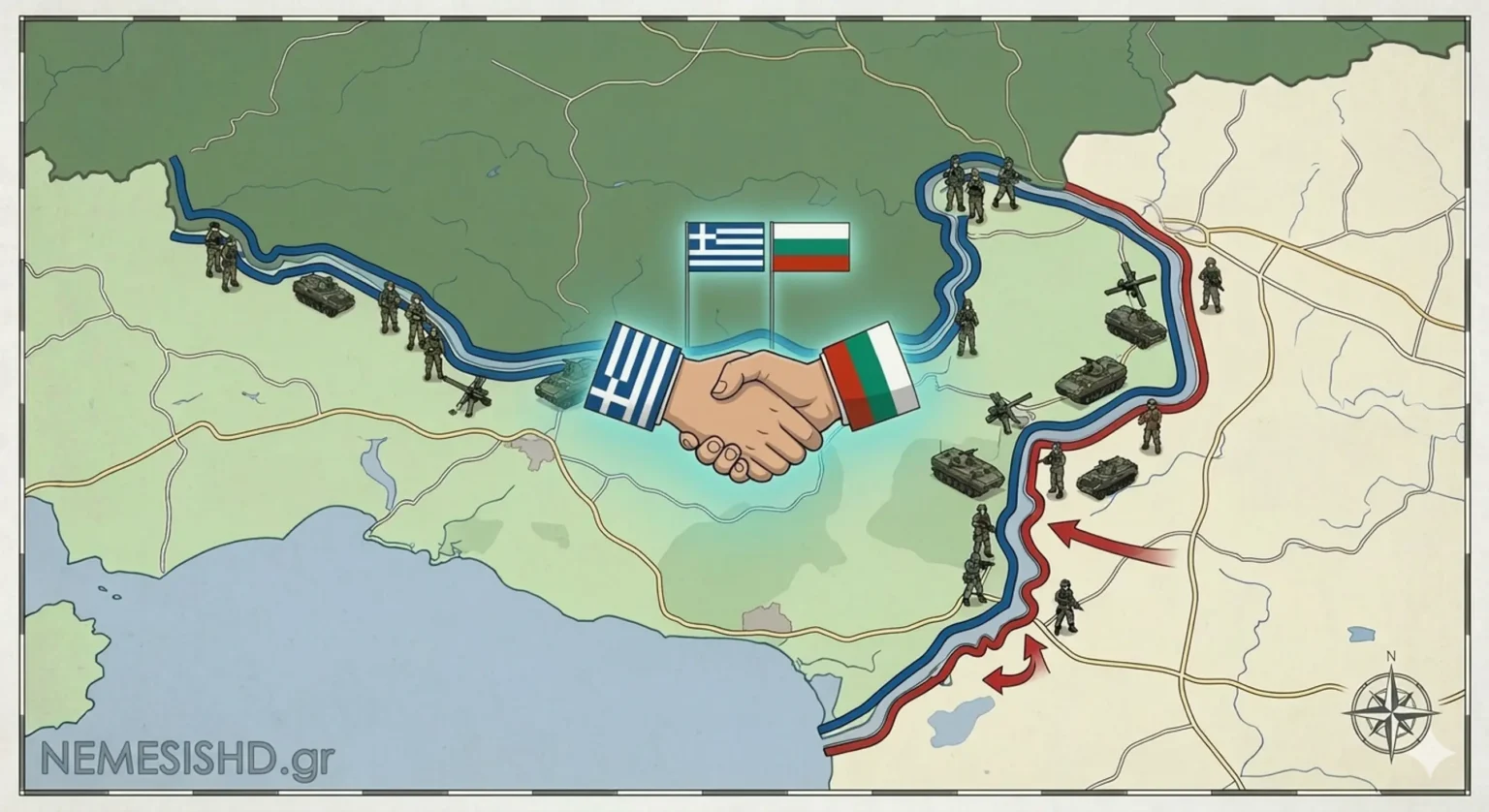 Στρατηγικό «Ματ» στον Έβρο: Η συμμαχία Ελλάδας με Βουλγαρία που «πνίγει» κυριολεκτικά την Τουρκία στη Θράκη