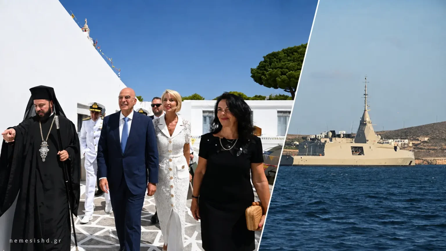 Νίκος Δένδιας από την Πάρο: Μήνυμα αποτροπής με φόντο τις απειλές κατά του Ελληνισμού και την Φ/Γ «ΚΙΜΩΝ»