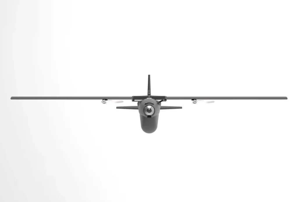 Εμπρός όψη του AHM-2X με ανοιχτά φτερά