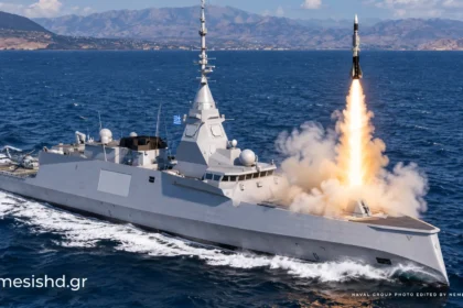 Ψηφιακή αναπαράσταση εκτόξευσης πυραύλου Aster 30 από ελληνική φρεγάτα FDI – Αντιβαλλιστική άμυνα και Aster 30 B1NT.