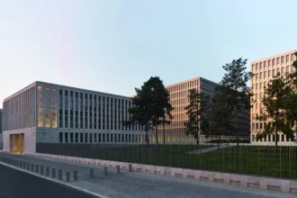 Το κεντρικό κτίριο της γερμανικής Ομοσπονδιακής Υπηρεσίας Πληροφοριών (BND) στην Chausseestraße του Βερολίνου