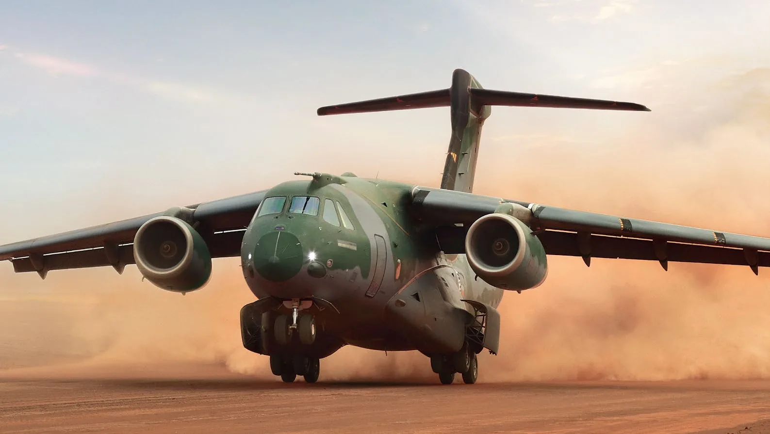 KC-390 προσγειώνεται σε χωμάτινο διάδρομο
