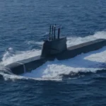 Νοτιοκορεατικό υποβρύχιο KSS-III κλάσης Dosan Ahn Changho πλέει σε ανάδυση