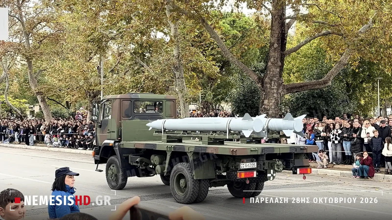 Ο πύραυλος Rampage σε φορτηγό της Πολεμικής Αεροπορίας