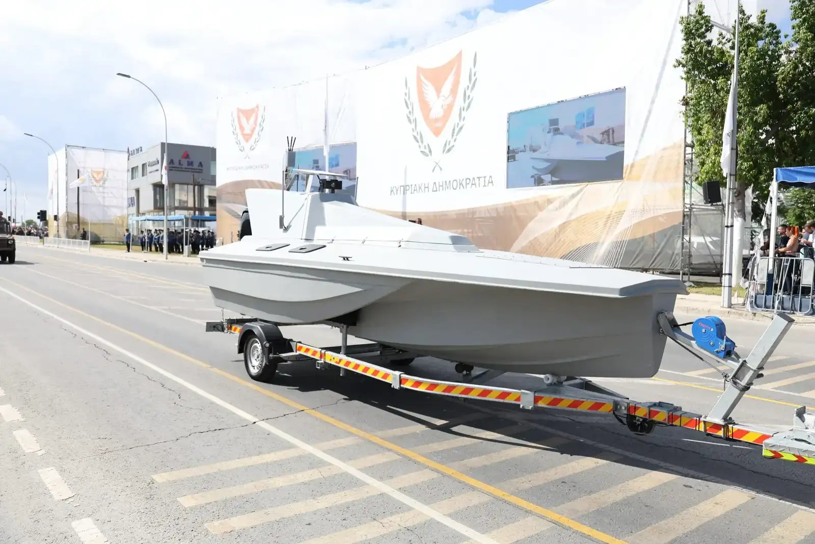 Evagoras unmanned surface vessel at the parade