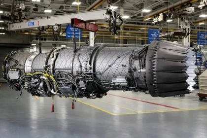 Κινητήρας F135 της Pratt & Whitney για το μαχητικό F-35 σε εγκατάσταση της εταιρείας