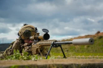 Έλληνας ελεύθερος σκοπευτής με τυφέκιο SAKO TRG M10
