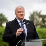 Ο υπουργός Εξωτερικών της Ουκρανίας Αντρίι Σιμπίχα σε συνάντηση στο Χομπιέλιν της Πολωνίας