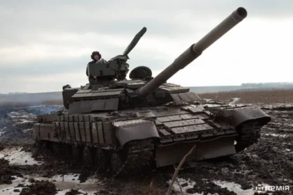 Ουκρανικό άρμα μάχης T-64BV σε εκπαίδευση